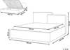 Bett mit Stauraum Stoff LAGARDE 180 x 200 cm Taupe Bild 2