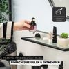 bremermann Bad-Serie PIAZZA BLACK - Glasablage mit Rahmen, aus Glas und Edelstahl, matt schwarz Bild 3