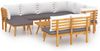 vidaXL 9-tlg. Garten-Lounge-Set mit Kissen Massivholz Akazie 3087018 Bild 2