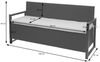 Mendler 'HWC-F39' 3er Sitzbank mit Staufach, Poly-Rattan, Anthrazit/Grau Bild 3