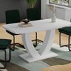 Esstisch Fenaro Weiß 120 x 80 cm ausziehbar Vicco Bild 5