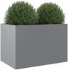 vidaXL Pflanzkübel Silbern 62x40x39 cm Verzinkter Stahl 841600 Bild 4