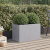 vidaXL Pflanzkübel Silbern 62x40x39 cm Verzinkter Stahl 841600 Bild 3