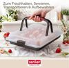 Zenker Special To Go Blechkuchen-Container mit Softgriffen, Kuchen Backblech, Backform, Kuchenform, PP / Antihaft Classic, Transparent / Schwarz, L 42 cm, 7903 Bild 4