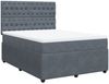 vidaXL Boxspringbett mit Matratze Dunkelgrau 140x190 cm Samt 3292341 Bild 2