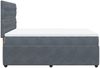 vidaXL Boxspringbett mit Matratze Dunkelgrau 140x190 cm Samt 3292341 Bild 5