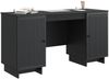 vidaXL Schreibtisch Schwarz Holzwerkstoff 142,5 x 50 x 75 cm 3414568 Bild 3