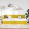 vidaXL Eckbettgestell mit Kopfteil Gelb 100 cm x 200 cm Samt 42016282 Bild 3