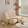 Loungesofa aus Teddy-Velours 149 x 114 x 82 cm in Beige mit Polsterung Bild 2