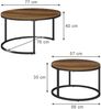 Couchtisch-Set Montreal Holz 77 x 40 cm 2 Teile Vicco Bild 3
