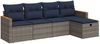 vidaXL 5-tlg. Garten-Sofagarnitur mit Kissen Grau Poly Rattan 3325904 Bild 2