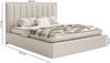Selsey 'Togents' Polsterbett 140x200 mit Chenillebezug und LED, Graubeige Bild 4