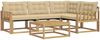 vidaXL Outdoor-Sofagarnitur 5 pcs Weiß und Beige 79 x 79 x 37 cm 3388659 Bild 2