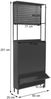 Schuhschrank HWC-O86, Schuhregal Schuhkipper, 3 Kippfächer Ablage Haken Metall 201x80x20cm ~ schwarz Bild 3