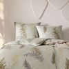 Estella Mako Jersey Bettwäsche 155x220 Fiamma schilf Farn Blätter oliv 6986-280 Bild 4