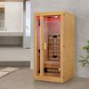 Artsauna Infrarotkabine Nyborg S90V - Infrarotsauna Vollspektrumstrahler, LED-Farblicht & große Glastür - Wärmekabine für 1 Person 90 x 90 cm Bild 2