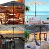 Melko Sonnenschirm Sonnenschirm Markt Ø 3m LED Beleuchtung Strand UV-Schutz Kurbel Balkon, Stück, Widerstandsfähig bei hohen Windstärken Bild 2