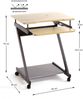 Computertisch >22962< in anthrazit-eiche, MDF, Metall - 60 x 76 x 49 cm (BxHxT) Bild 2