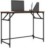 vidaXL Schreibtisch Räuchereiche 100x45x76 cm Holzwerkstoff und Stahl 842268 Bild 4