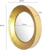 Wandspiegel 60 cm Metall Design Hängespiegel Gold, Eisen Dekospiegel Rund mit Rahmen Hammerschlag, Spiegel Wand Groß, Flurspiegel Garderobenspiegel Modern Bild 4