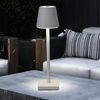 LED Tischleuchte, weiß, Touchdimmer, Akku, USB, H 38 cm Bild 2