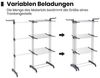 Oak&Tea Wäscheständer Turmwäscheständer Ausziehbarer Wäscheständer Turm für Balkon & Wohnung, XXL Standtrockner, 4 Ebenen, klappbare zwischen 83-200cm, mit Rollen Bild 4