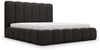 GRAINGOLD Imperial Doppelbett 140x200, mit hohem Kopfteil, Bettkasten, Bouclé-Stoff, Schwarz Bild 2