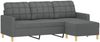 vidaXL 3-Sitzer-Sofa mit Hocker Dunkelgrau 180 cm Stoff 3201002 Bild 3