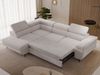 GRAINGOLD Ecksofa mit Bettfunktion, Bettkasten, Einstellbaren Kopfstützen, Velvet-Stoff, Grau, Links Bild 4