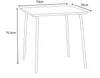 Vente-unique - MIRMANDE Garden dining set Metall Grün - B 70 cm x H 75,5 cm x L 70 cm Bild 5