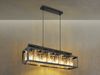 LED Pendelleuchte mit Rauchglas Kristallen 4-flammig, Breite 68cm Bild 4
