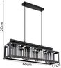 LED Pendelleuchte mit Rauchglas Kristallen 4-flammig, Breite 68cm Bild 3
