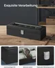 Songmics Uhrenbox für 6 Uhren, Uhrenkasten mit Glasdeckel, Uhrenkissen aus Samt, Uhrenkoffer mit Schloss, 11,2 x 30 x 8 cm, Geschenkidee, PU-Bezug in Schwarz, Samtfutter in Grau JWB06BK Bild 3
