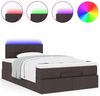 vidaXL Ottoman-Bett mit Matratze & LEDs Dunkelbraun 120x190 cm Stoff 3312294 Bild 5
