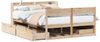 vidaXL Massivholzbett ohne Matratze 135x190 cm Kiefernholz 3307137 Bild 2
