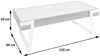 Couchtisch HWC-L89, Sofatisch Wohnzimmertisch, Eisen 43x120x64cm Sinterstein Marmor-Optik weiß Holz natur Bild 3
