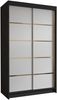 Kleiderschrank mit Goldverzierung Nurvota IV mit zwei Schwebetüren (Farbe: Schwarz / Weiß) Bild 2