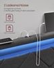 VASAGLE Doppelbettgestell, Bettgestell, 160 x 200 cm, LED, Metallbett, 4 Schubladen, Ladestation, verstellbares gepolstertes Kopfteil, Schiefergrau-mattschwarz Bild 2