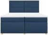 vidaXL Boxspringbett mit Matratze Blau 200x200 cm Stoff 3291386 Bild 4