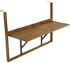 Balkonhängetisch 120x40 cm, Akazienholz geölt Bild 2