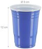 Relaxdays Bier Pong Set, 50 Becher, Kunststoff blau, 473 ml Bild 4
