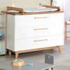 roba Wickelkommode 'Finn' mit Wickelansatz - Schubladendämpfung - 3 Schubladen - Wickelhöhe 94 cm - Weiß Bild 2