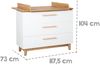 roba Wickelkommode 'Finn' mit Wickelansatz - Schubladendämpfung - 3 Schubladen - Wickelhöhe 94 cm - Weiß Bild 5