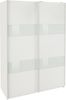 Schwebetürenschrank Altona Kleiderschrank Ausführung Weiß / Weißglas Bild 2