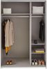 Schwebetürenschrank Altona Kleiderschrank Ausführung Weiß / Weißglas Bild 4