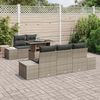 vidaXL Sofa Set mit Kissen 6 pcs Grau Poly-Rattan 3349095 Bild 3