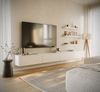 Selsey 'Bemmi' Hängendes TV-Board mit vier Klappen 300 cm, Weiß Bild 3