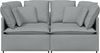 vidaXL Modulares Sofa mit Kissen Stoff Hellgrau 3321237 Bild 4