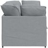 vidaXL Modulares Sofa mit Kissen Stoff Hellgrau 3321237 Bild 5