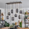 hofstein Hängeleuchte »Ambrogio« Hängelampe aus Metall/Glas in Messingfarben/Rauchfarben, ohne Leuchtmittel, Deckenleuchte im modernen Design, Höhe max. 120cm, 8xE14 Bild 3
